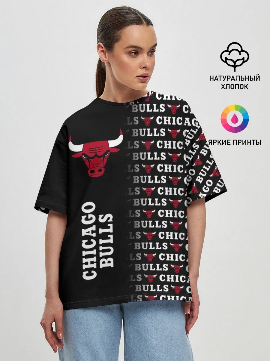 Женская футболка оверсайз / CHICAGO BULLS [7]