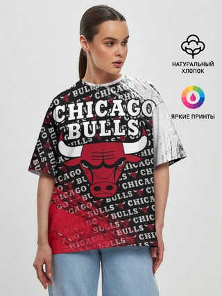 Женская футболка оверсайз / CHICAGO BULLS [6]