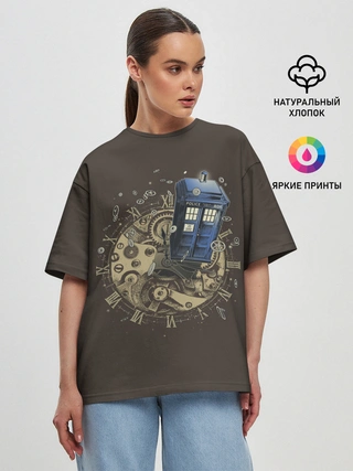 Женская футболка оверсайз / Tie to Tardis