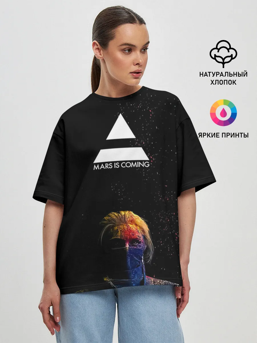 Женская футболка оверсайз / MARS IS COMING 30StM