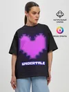 Женская футболка оверсайз / UNDERTALE PURPLE HEART