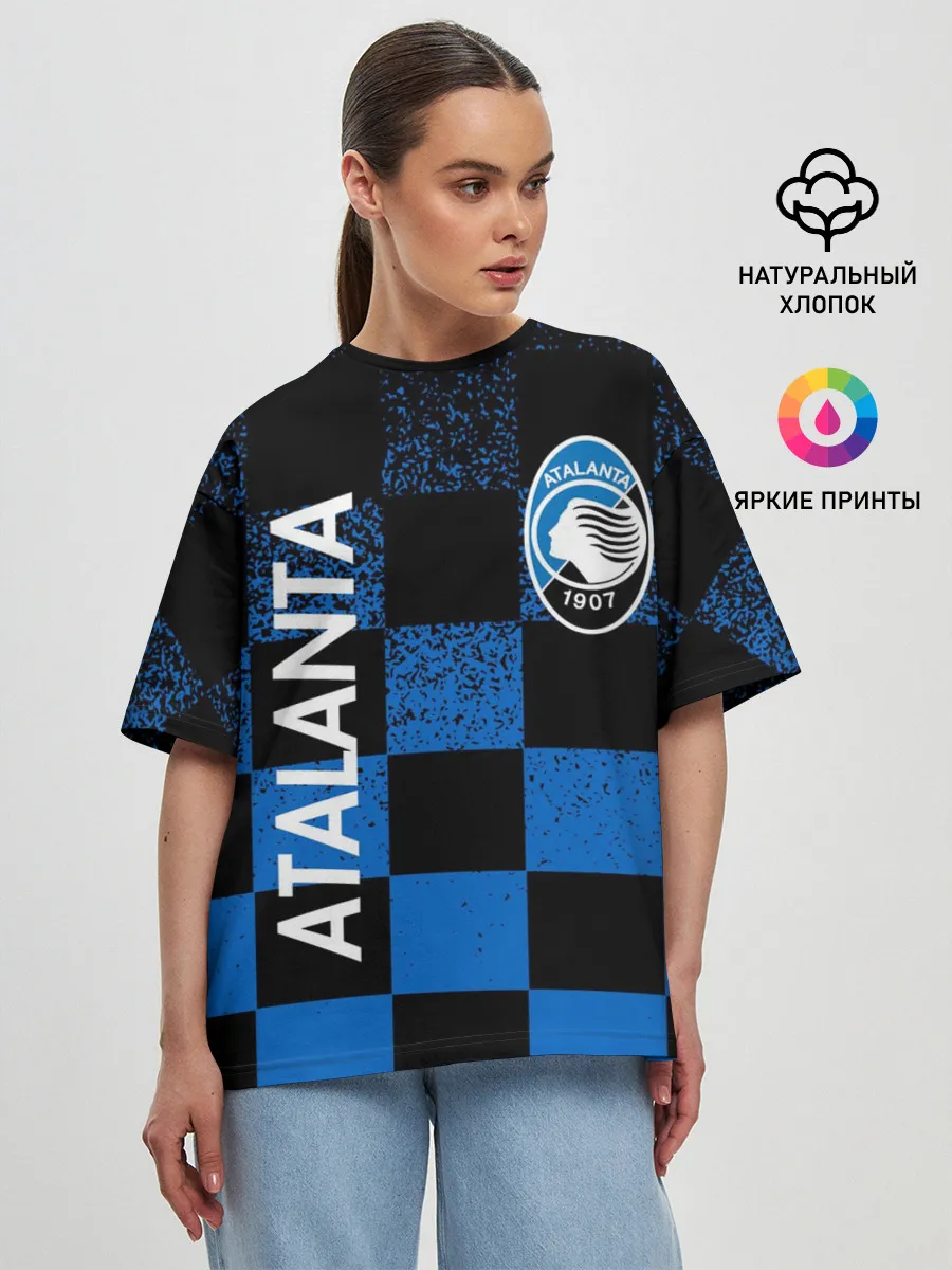 Женская футболка оверсайз / FC ATALANTA / ФК АТАЛАНТА