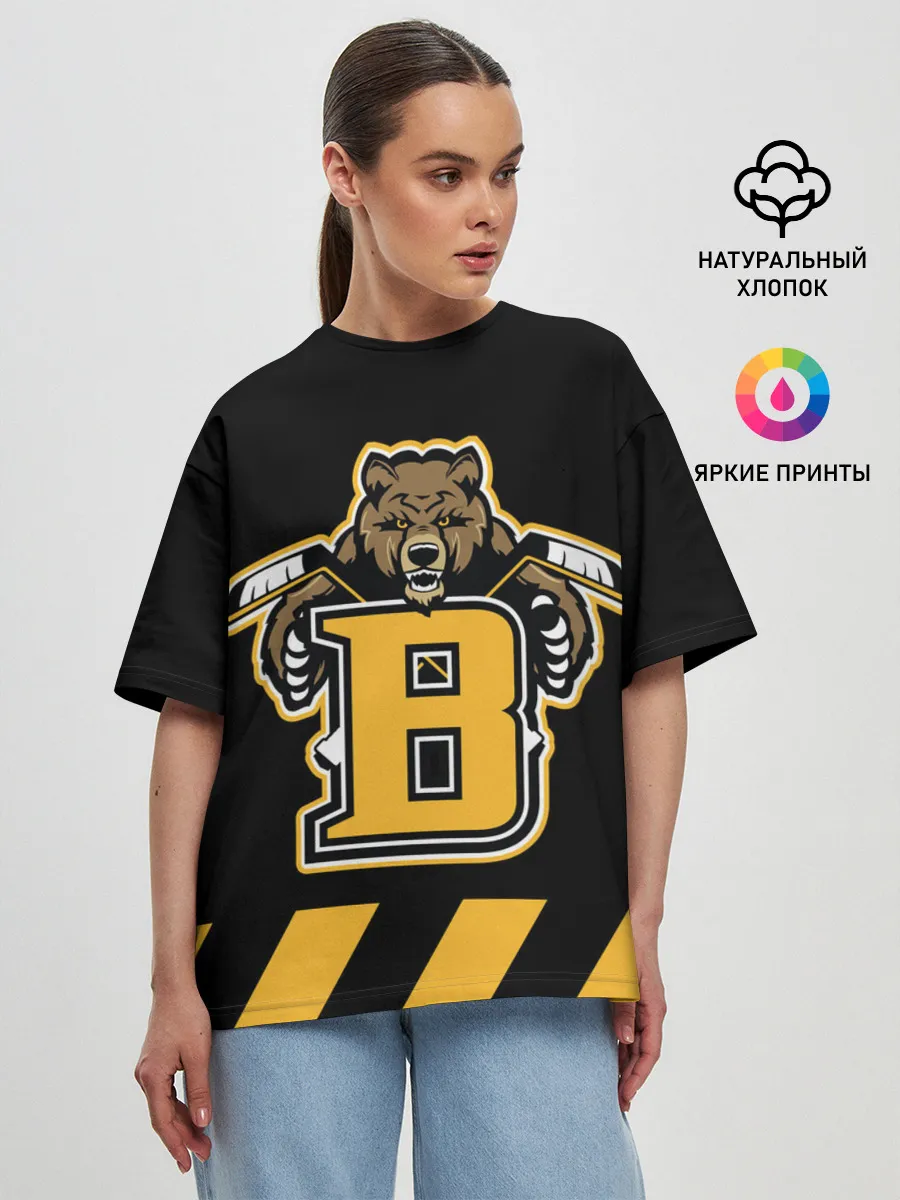 Женская футболка оверсайз / BOSTON BRUINS