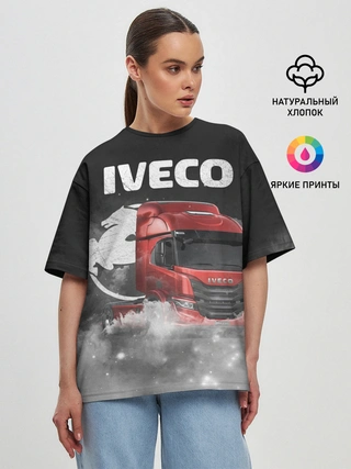 Женская футболка оверсайз / Iveco truck