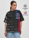 Женская футболка оверсайз / ФК ПСЖ / PARIS SAINT GERMAIN