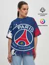 Женская футболка оверсайз / ФК ПСЖ / FC PSG / PARIS SG