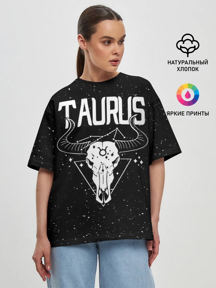 Женская футболка оверсайз / Dark Taurus