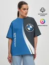 Женская футболка оверсайз / BMW (NEW LOGO)