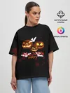 Женская футболка оверсайз / Кровавый Halloween