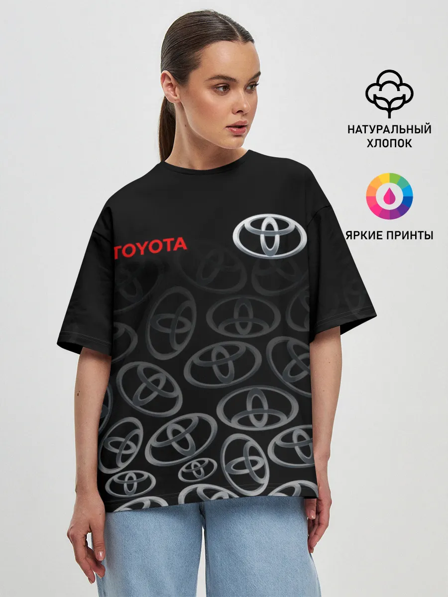 Женская футболка оверсайз / TOYOTA SPORT / LOGOBOMBING