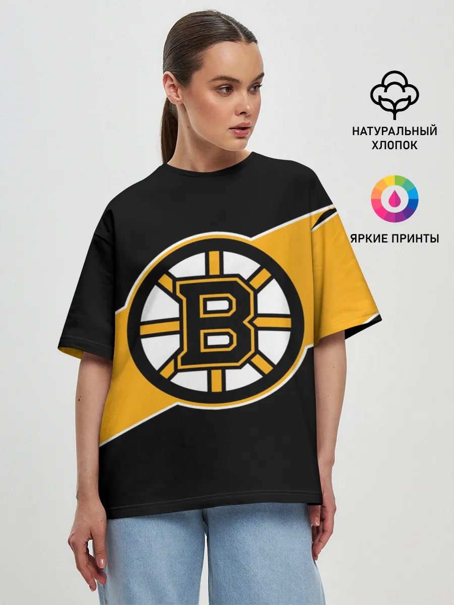 Женская футболка оверсайз / Бостон Брюинз, Boston Bruins