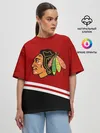 Женская футболка оверсайз / Chicago Blackhawks, NHL