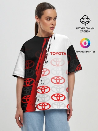 Женская футболка оверсайз / TOYOTA SPORT / GRUNGE / ГРАНЖ