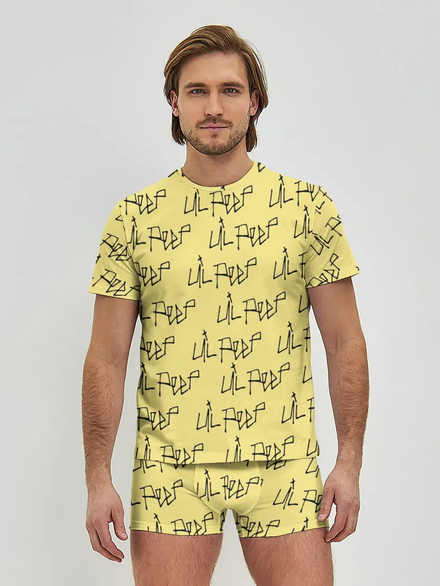 Мужские трусы с футболкой / LiL PEEP Pattern