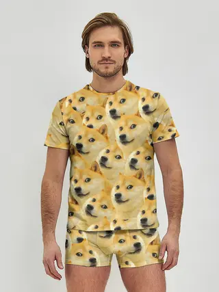 Мужские трусы с футболкой / Doge