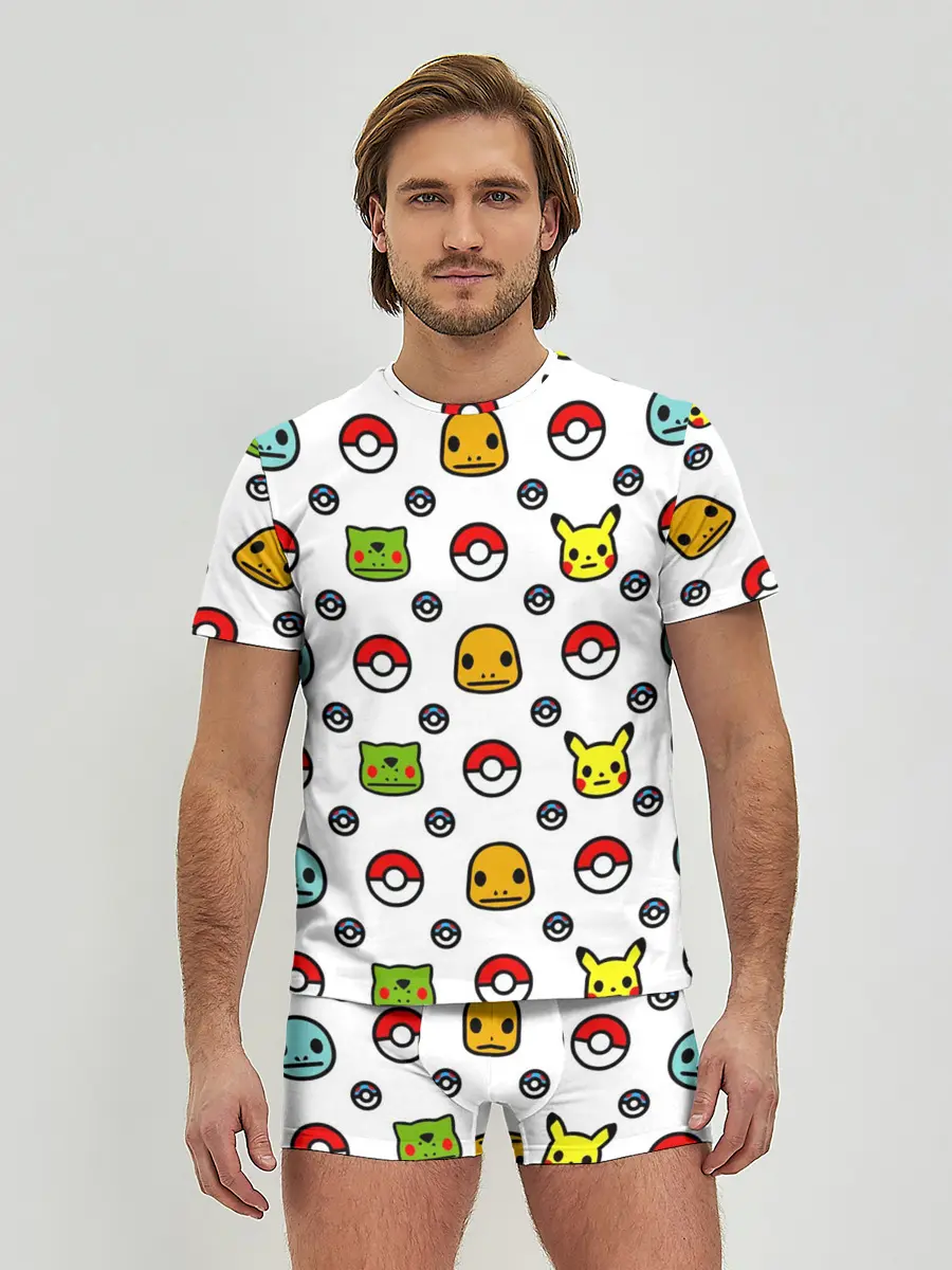 Мужские трусы с футболкой / POKEMON / ПОКЕМОНЫ