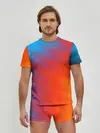 Мужские трусы с футболкой / ГРАДИЕНТ АБСТРАКЦИЯ / GRADIENT