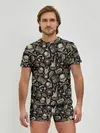 Мужские трусы с футболкой / Scull_pattern_rock