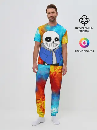 Мужская пижама с брюками / Sans | Огни
