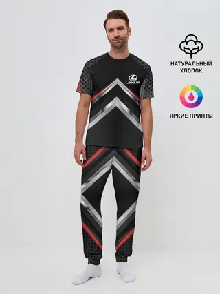 Мужская пижама с брюками / Lexus abstract line