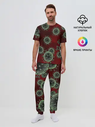 Мужская пижама с брюками / COVID-19