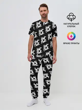 Мужская пижама с брюками / HOT PINK