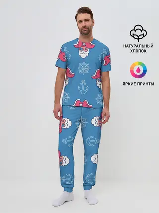 Мужская пижама с брюками / Пиратский арт