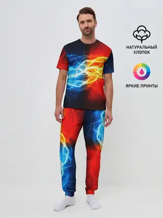 Мужская пижама с брюками / БИТВА МОЛНИЙ