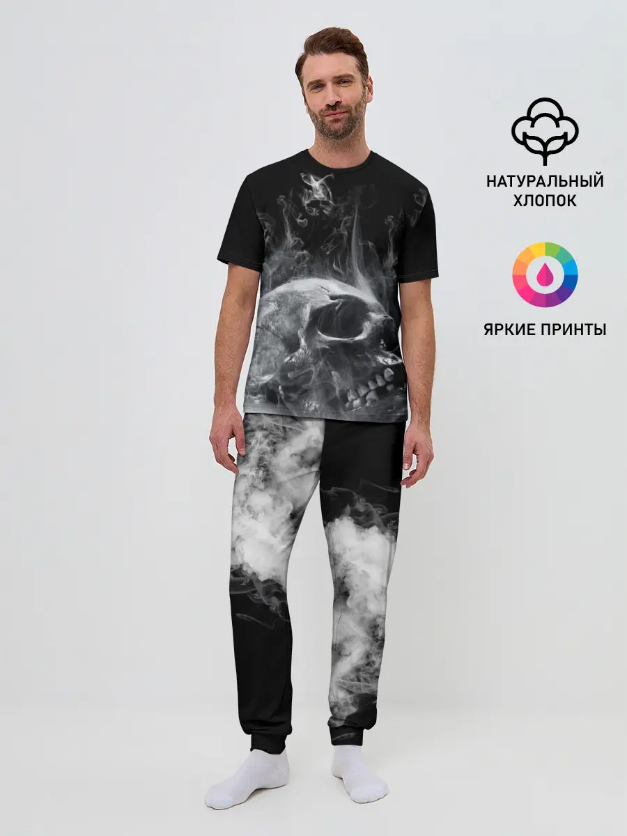 Мужская пижама с брюками / Skull