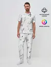 Мужская пижама с брюками / ноты