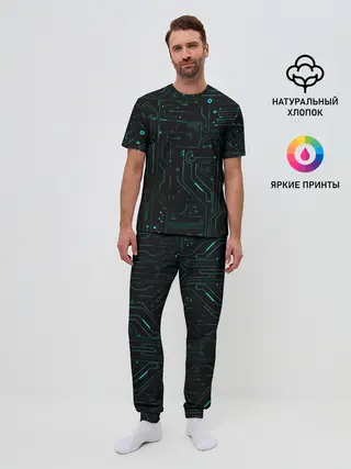 Мужская пижама с брюками / Hi-Tech
