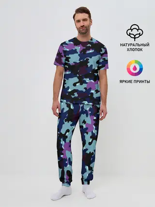 Мужская пижама с брюками / Камуфляж