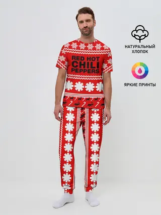 Мужская пижама с брюками / Праздничный RHCP