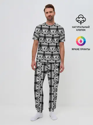 Мужская пижама с брюками / Liverpool Black&White