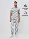 Мужская пижама с брюками / 3D Кубы