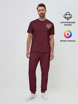 Мужская пижама с брюками / Россия, форма