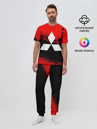 Мужская пижама с брюками / Mitsubishi sport