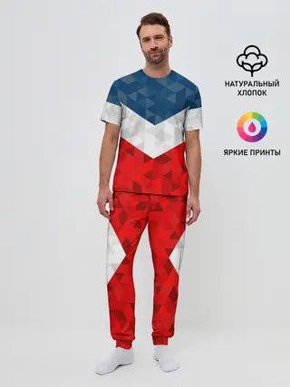 Мужская пижама с брюками / Форма России
