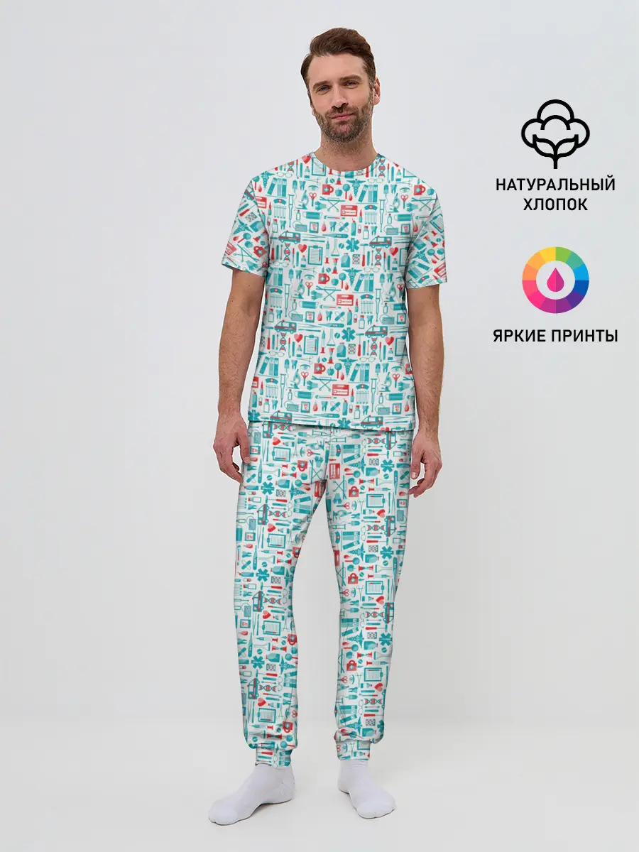 Мужская пижама с брюками / 36,6