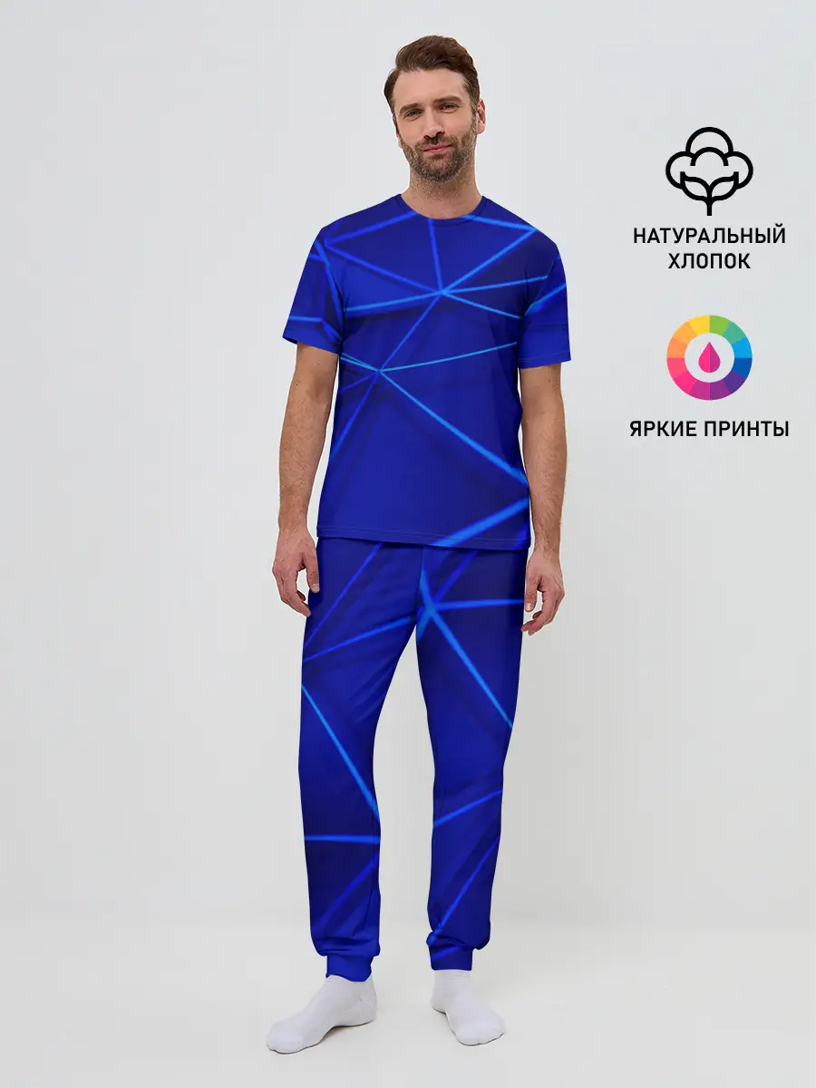 Мужская пижама с брюками / delta abstraction