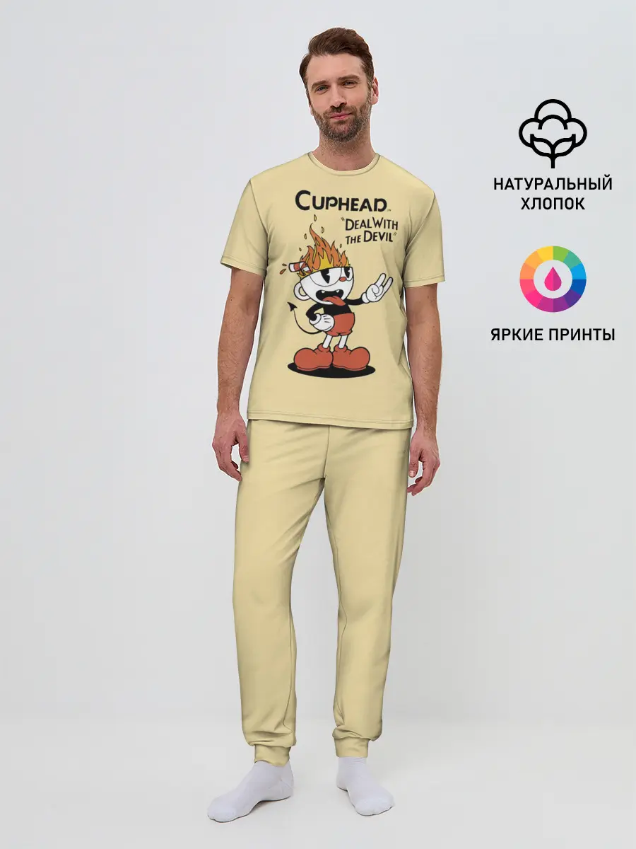 Мужская пижама с брюками / Cuphead