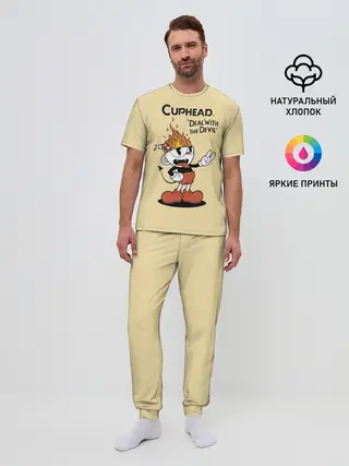 Мужская пижама с брюками / Cuphead