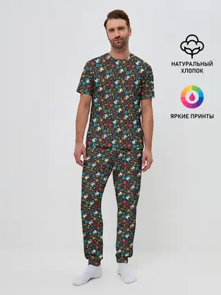 Мужская пижама с брюками / Unicorns