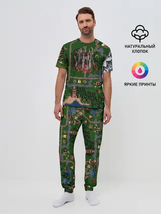 Мужская пижама с брюками / Карта