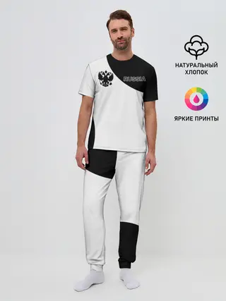 Мужская пижама с брюками / Россия Black&White