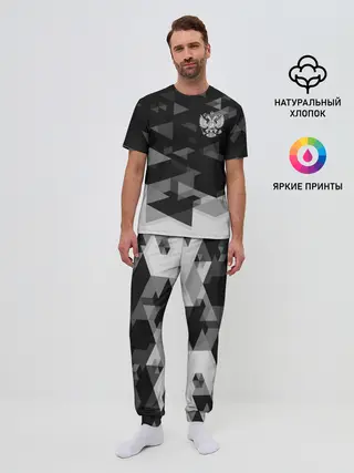 Мужская пижама с брюками / Герб РФ
