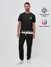 Мужская пижама с брюками / Mitsubishi abstract black