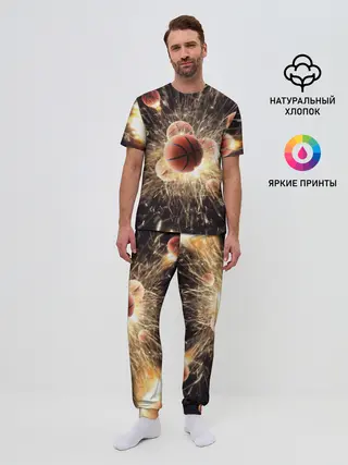 Мужская пижама с брюками / Звезда баскетбола