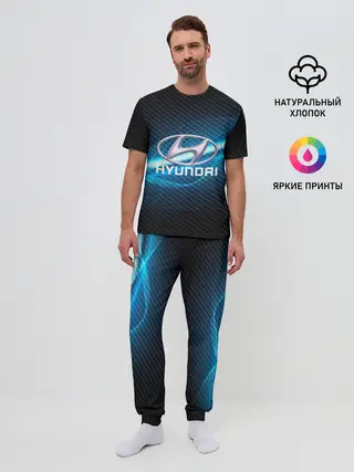Мужская пижама с брюками / HYUNDAI machine motor XXI