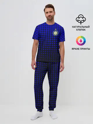 Мужская пижама с брюками / Интер